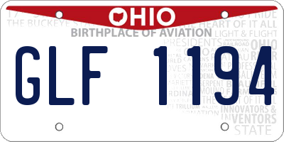OH license plate GLF1194