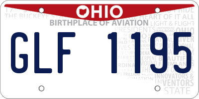 OH license plate GLF1195
