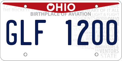 OH license plate GLF1200