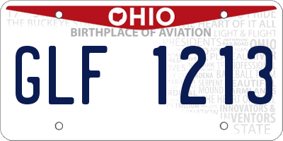 OH license plate GLF1213