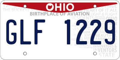 OH license plate GLF1229