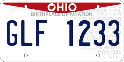 OH license plate GLF1233