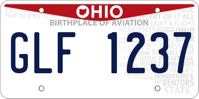 OH license plate GLF1237