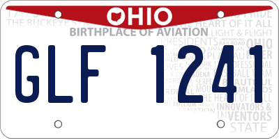 OH license plate GLF1241
