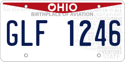 OH license plate GLF1246