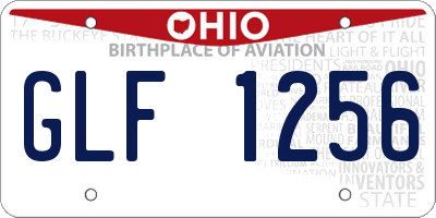 OH license plate GLF1256