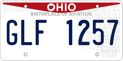 OH license plate GLF1257