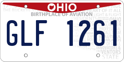 OH license plate GLF1261