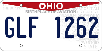 OH license plate GLF1262