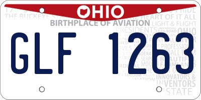 OH license plate GLF1263