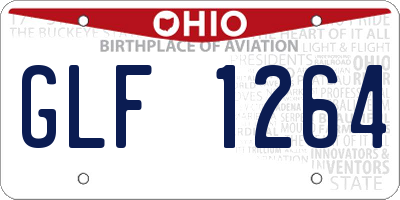 OH license plate GLF1264