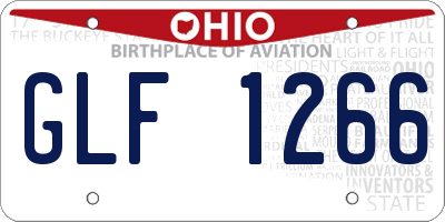 OH license plate GLF1266
