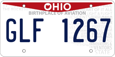 OH license plate GLF1267