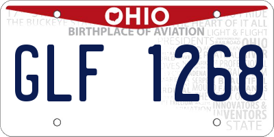 OH license plate GLF1268