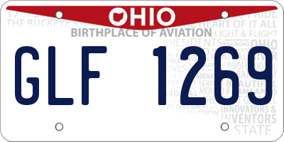 OH license plate GLF1269