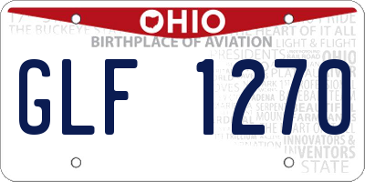 OH license plate GLF1270
