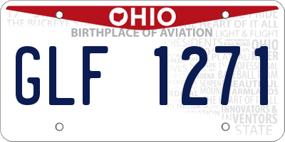 OH license plate GLF1271