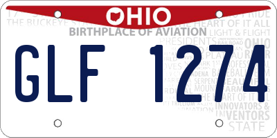OH license plate GLF1274