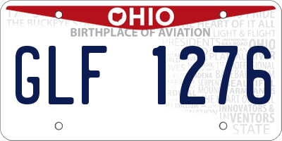 OH license plate GLF1276