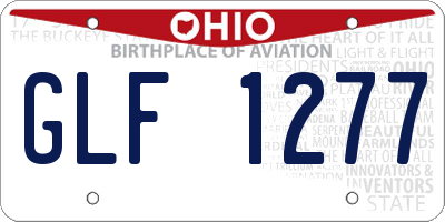 OH license plate GLF1277