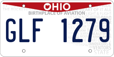 OH license plate GLF1279