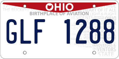 OH license plate GLF1288