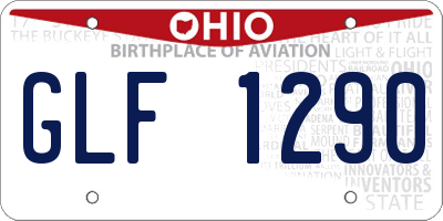 OH license plate GLF1290