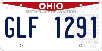 OH license plate GLF1291