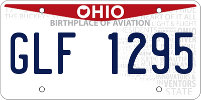 OH license plate GLF1295