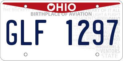 OH license plate GLF1297