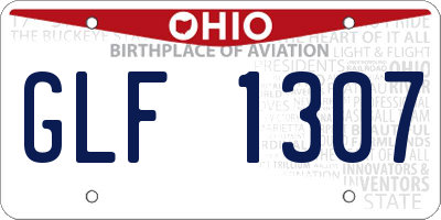 OH license plate GLF1307