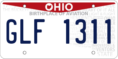 OH license plate GLF1311