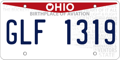 OH license plate GLF1319