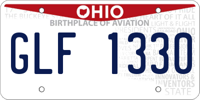 OH license plate GLF1330