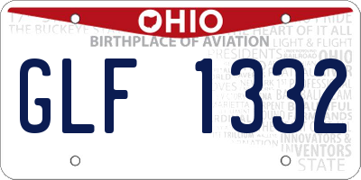 OH license plate GLF1332