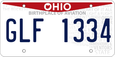 OH license plate GLF1334