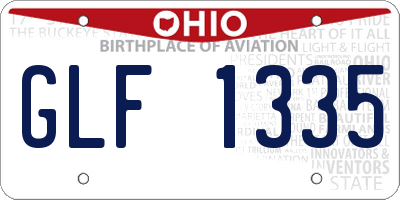 OH license plate GLF1335