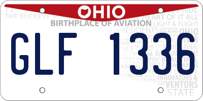 OH license plate GLF1336