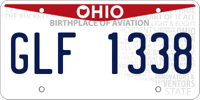 OH license plate GLF1338