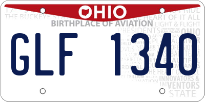 OH license plate GLF1340