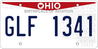 OH license plate GLF1341