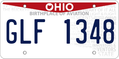 OH license plate GLF1348