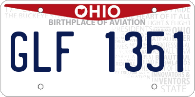 OH license plate GLF1351