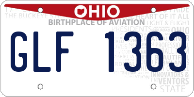 OH license plate GLF1363