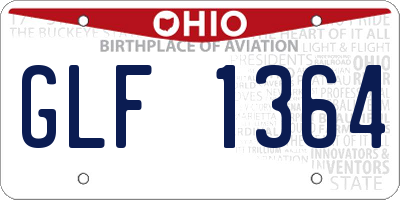 OH license plate GLF1364