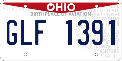 OH license plate GLF1391