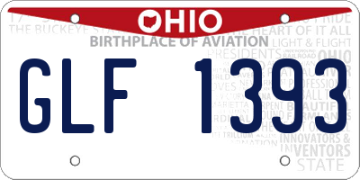 OH license plate GLF1393