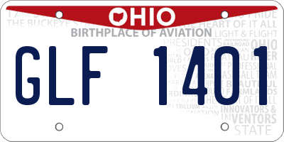 OH license plate GLF1401