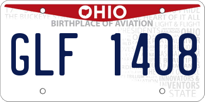 OH license plate GLF1408
