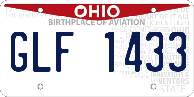 OH license plate GLF1433